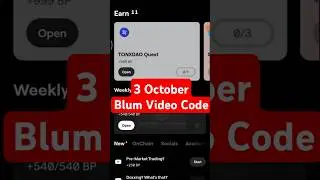 3 October Blum Video Code। Today Blum video code।Blum All Video code।#ytshort #foryou #blum #shanto