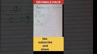 Decimal division trick| math's tricks#divisiontricks#decimals#shorts#mathstrick#shortsfeed