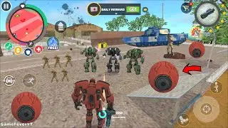 Rope Hero: Vice Town (Transformers Ball Fight 3X Car Robot)Army Groups in Camp - Android Gameplay HD