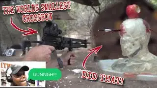 Lets React: How Lethal is the Worlds SMALLEST Crossbow??? W/@DemolitionRanch