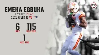 Emeka Egbuka Week 10 Highlights | Every Target and Catch vs Patriots