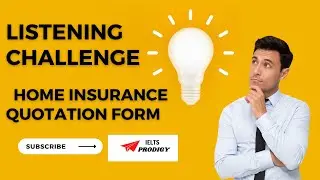 LISTENING 1 Home Insurance Quotation Form without answers