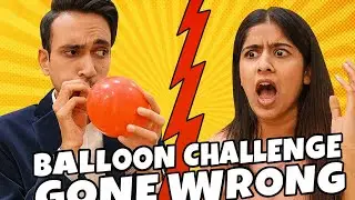 Balloon 🎈 challenge with siblings 🤣😅ll #challenge #ballonchallenge