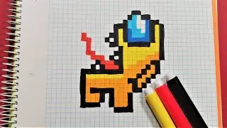 Como dibujar al IMPOSTOR de AMONG US| Pixel Art