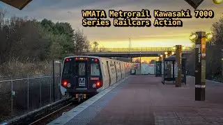 WMATA Metrorail 7000 Series Railcars Action