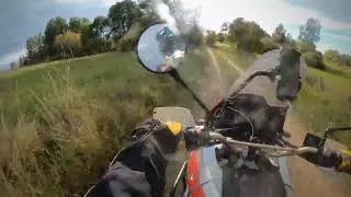 confrontation of legends. AfricaTwin750 vs KTM 990.