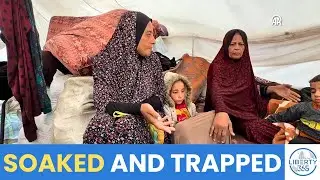 'We are soaked, everything &mdash; our children&rsquo;s clothes, the mattress, ourselves  Families trapped tents