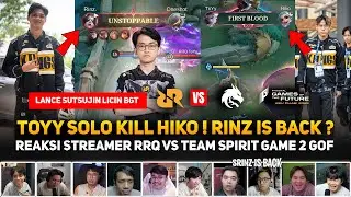 TOYY KERASUKAN CLAUDE SKYLAR 🔥 RINZ IS BACK ? LANCE SUTSUJIN RAJA ? REAKSI STREAMER RRQ VS TS GAME 2