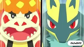 Pokemon Horizons Episode 107 Uruto's Mega Dragonite And Roy's Mega Lucario Vs Indy and Rubella AMV