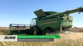Рапсовый боковой нож ZURN на John Deere Flex Draper