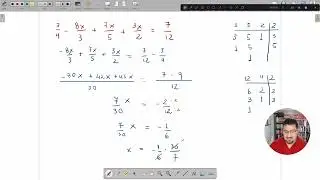 Matem&aacute;tica: Ecuaciones con Coeficientes Fraccionarios (USS)