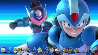 Super Smash Bros Ultimate 8 Player CPU Battle on Kongo Jungle 64(Hazards On)