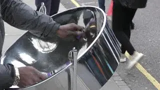 The Steelpan. London Street Music. Caribbean Instrument from Trinidad and Tobago
