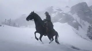 Riding in The Snow | Cinematic Journey RDR 2 | No Music
