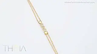 Round and Oval CZ 925 Silver Charm Bracelet
