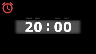 20 Minutes Countdown Timer with Realistic Clock Sound Only