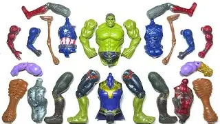 Spider-Man hulk, captain America, thanos, siren head, avenghers toys assemble toys acatio figure