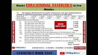 Educational Statistics: Step-by-Step Calculations Explained | Basic Statistics for Students