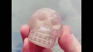 Angel Aura Rose Quartz Crystal Skull