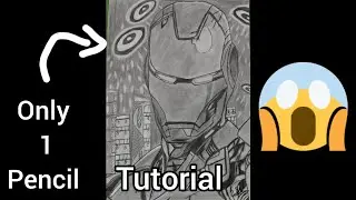 IRONMAN Pencil Sketch &mdash; No Colors, No Tools&hellip; Just 1 Pencil! 