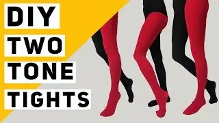 Make Your Own Two Tone Tights Using Any Color | We Love Colors