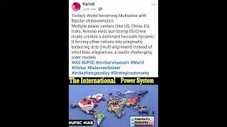#IAS #UPSC #civilserviceexam #World #Global #Balanceofpower #Indiasforeignpolicy #Strategicautonomy