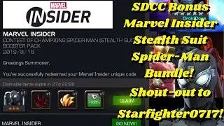 SDCC Bonus Marvel Insider Stealth Suit Spider-Man Bundle! Shout-out to Starfighter0717 - MCOC