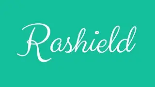 ✎ Rashield ✎ English Cursive Handwriting Tutorial