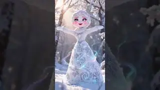 Winter Goddess&rsquo; Pink Makeup FREEZES the World! Can She STOP It? ❄️☃️⛷️ #shorts #winter #snowfall