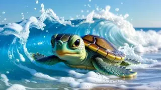 Baby Turtles&rsquo; Dangerous Journey to the Sea 🌊 | 3D Cartoon Wildlife Story