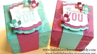 Stampin' Up! Painted Petals Thank You Cube Gift Box