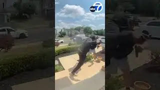 Dueling porch pirates scuffle to steal package outside Pennsylvania home | #Shorts