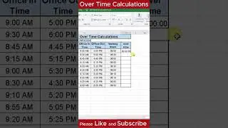 Overtime calculations in Excel #excel #exceltips