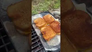 Campfire Grilled Cheese in Quebec Canada. #shorts #canada #camping #grilledcheese