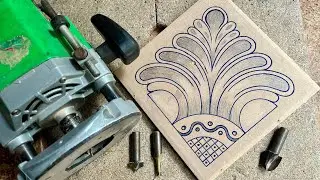 MDF Floral Design with Router Machine | Wood Carving Art | Hand Router Bits Work 2025