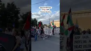 🇵🇸🍉🇦🇹🇪🇺 Protesters asking divestment from Israel Vienna Austria