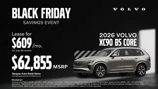 Black Friday Volvo Deals &ndash; Lease 2026 Volvo XC90 B5 Core AWD Today