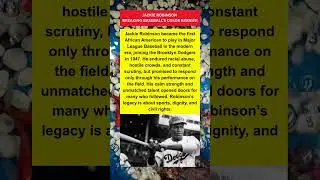 Jackie Robinson: Barrier Breaker in Baseball ⚾ #mbl #civilrights #pioneer #story