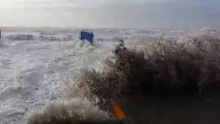 Woman and dog hit by surprise wave in Tramore Co Waterford (SAFETY WARNING)
