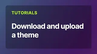 Download and upload a Ghost theme