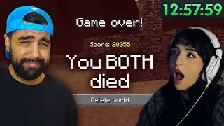 Мы попытались пройти Minecraft в режиме Hardcore, используя общее здоровье... это была огромная о...