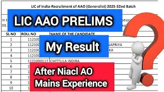 My LIC AAO PRELIMS Result 2025 l #aptitudecorner #licaao #lic