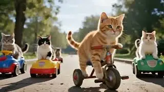 Dinosaur Attack x Kitten Brave Mama Cat x Cute Cat Mama Cat x  Kitten