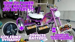 POWERING 60V EBIKE DYNAMO BY 24V BATTERY USING DC TO DC STEP UP CONVERTER 30 AMPERES 1500 WATTS