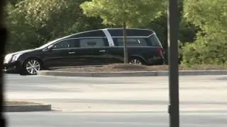Raw: Hearse Carrying Bobbi Kristina Brown