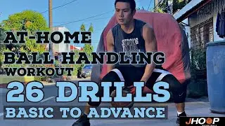 Stationary Dribbling: 30minute workout! [ Good for youth basketball ] from basic to advance handles