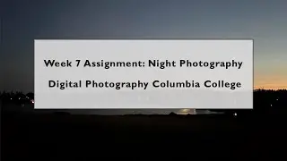 Week 7: Night Photography Video