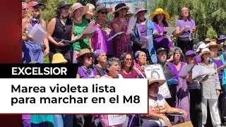 Marcha 8M en CDMX: Mujeres llegan a Paseo de la Reforma para manifestarse
