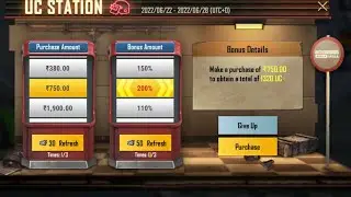 UC station get  200% extra UC Free  🥰🥰easy trick