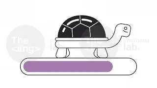 Pond turtle walking black and white loading bar animation
